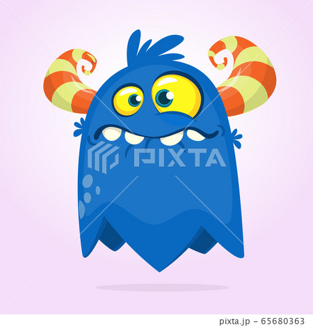 Funny cartoon flying monster. Vector illustration Funny cartoon flying monster. Vector illustration 65680363