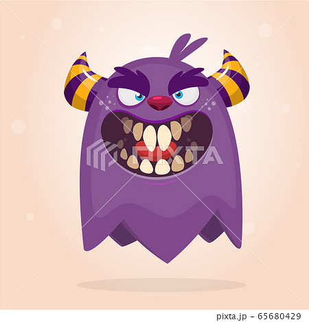 Funny cartoon flying monster. Vector illustration Funny cartoon flying monster. Vector illustration 65680429