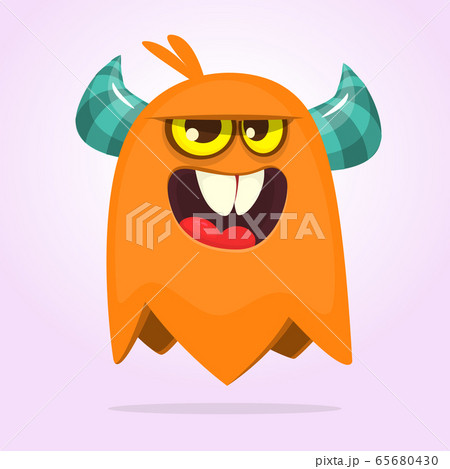 Funny cartoon flying monster. Vector illustration Funny cartoon flying monster. Vector illustration 65680430