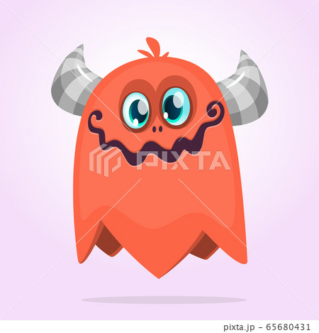 Funny cartoon flying monster. Vector illustration Funny cartoon flying monster. Vector illustration 65680431