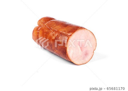 chicken meat roulade, isolated on a white background 65681170