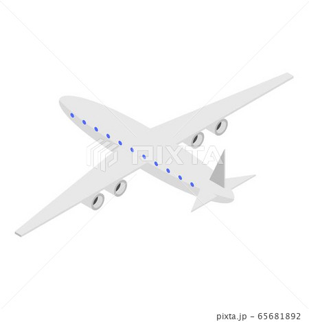 Turkish airplane icon, isometric style 65681892