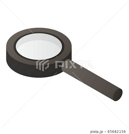 Small magnify glass icon, isometric style Small magnify glass icon, isometric style 65682156