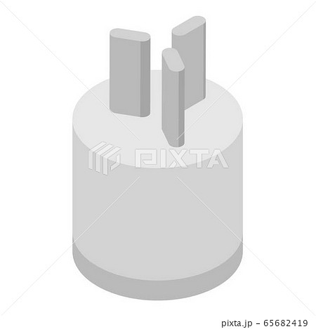 Power plug icon, isometric style Power plug icon, isometric style 65682419
