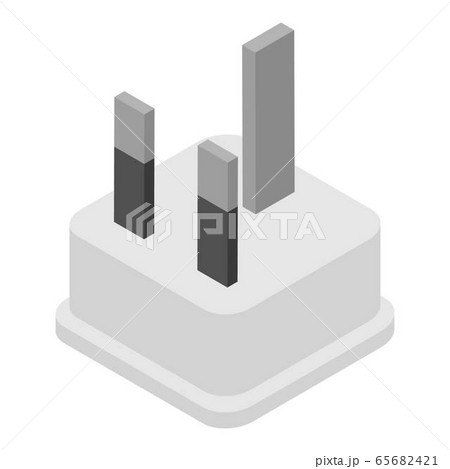 Electric plug icon, isometric style Electric plug icon, isometric style 65682421
