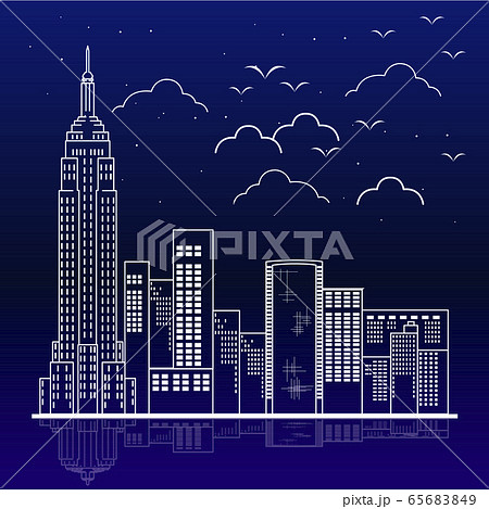 City Skyline Of New Yorkのイラスト素材