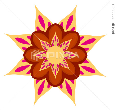 Isolated colored mandala 65683924