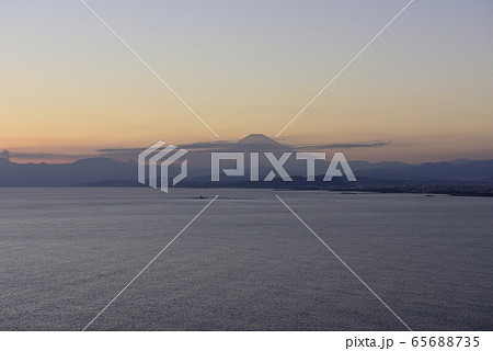 相模湾 夕陽 富士山 相模湾 夕陽 富士山 65688735