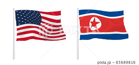 米朝国旗 65689816