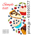 Dessert flyer template cartoon style 65690577