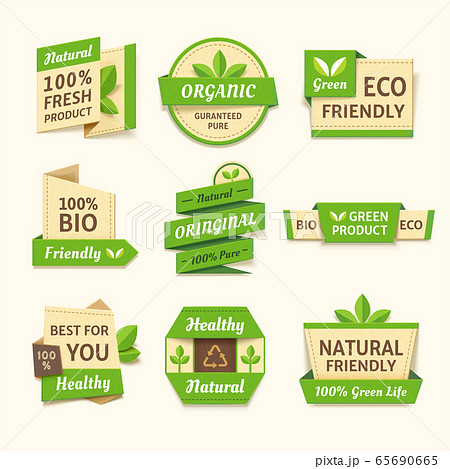 Label set for eco-friendly products Label set for eco-friendly products 65690665