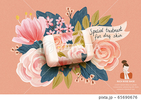 Ad template for cosmetic product 65690676