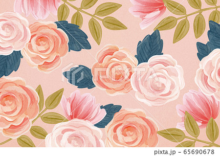 Trendy seamless floral background 65690678
