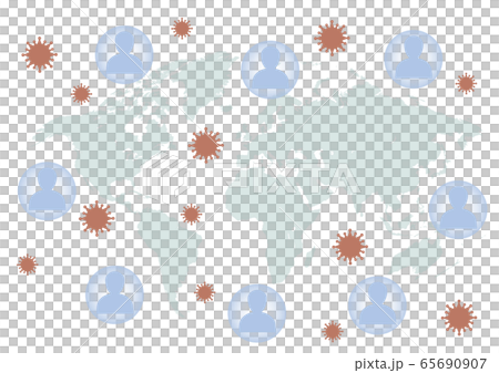 與病毒共存/世界地圖圖像 65690907