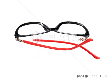 Broken glasses on white background. The concept of 65691099
