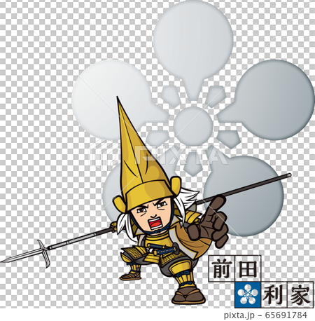 前田利家　2頭身　家紋 65691784