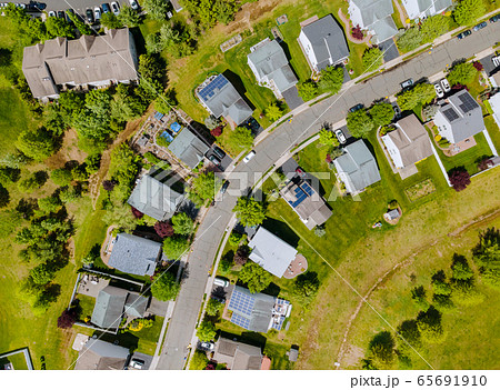 Panoramic view of neighbourhood single-family 65691910