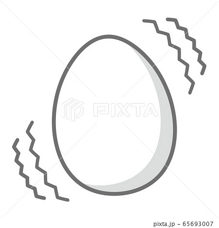 振動する卵のイラスト素材