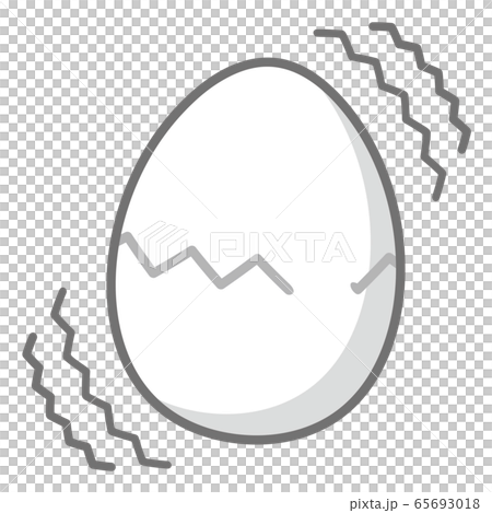 生まれそうな卵のイラスト素材