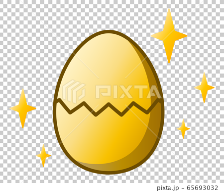 割れた金の卵のイラスト素材