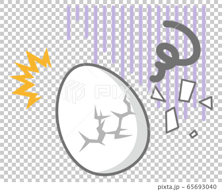 卵衝撃残念のイラスト素材