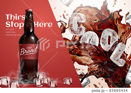 Ad Template For Fresh Iced Colaのイラスト素材 Ad Template For Fresh Iced Colaのイラスト素材