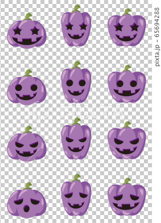 ハロウィンかぼちゃセット(紫) ハロウィンかぼちゃセット(紫) 65694288
