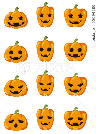 ハロウィンかぼちゃセット(オレンジ) ハロウィンかぼちゃセット(オレンジ) 65694289
