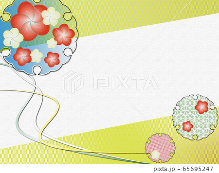 和の背景素材 雪輪模様のイラスト素材