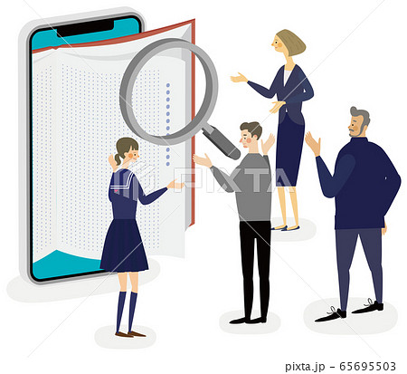 検索 オンライン セミナー 電子書籍 インターネット イラスト ベクター 65695503