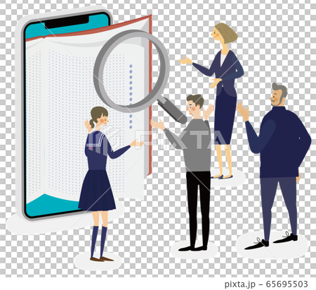 検索 オンライン セミナー 電子書籍 インターネット イラスト ベクター 65695503