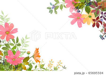 花 フレームのイラスト素材