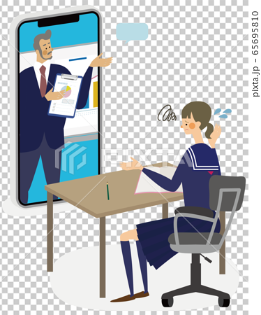 Online Class Chat Student Illustration Vector Stock Illustration