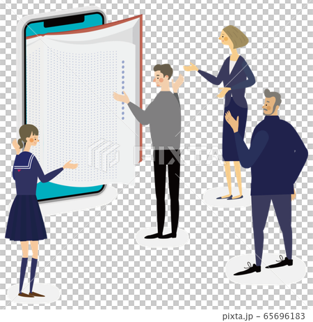 電子書籍 電子辞書 検索 イラスト ベクター 65696183