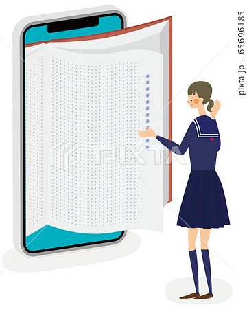 電子書籍 電子辞書 学生 検索 イラスト ベクター 65696185