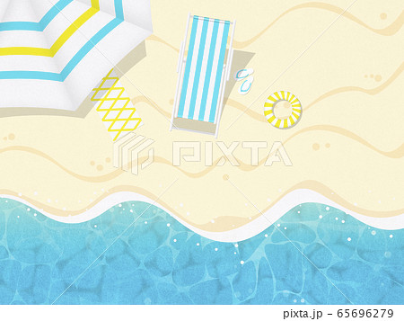 リゾート-夏-ビーチ-サンダル-浮き輪のイラスト素材 [65696279] - PIXTA