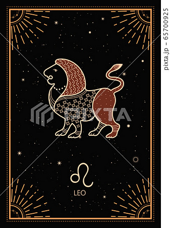 Zodiac Signs Cards. Zodiac background. Constellation Leo. Antique style. Zodiac Signs Cards. Zodiac background. Constellation Leo. Antique style. 65700925
