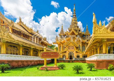 Bago, Myanmar at Kambawzathardi Golden Palace. Bago, Myanmar at Kambawzathardi Golden Palace. 65701625