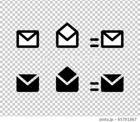 Set of mail icons / Read / Unread / Send / Receive / Illustration Set of mail icons / Read / Unread / Send / Receive / Illustration 65701867