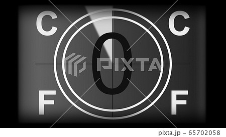 3D rendering of a monochrome universal countdown film leader. Countdown clock from 10 to 0 3D rendering of a monochrome universal countdown film leader. Countdown clock from 10 to 0 65702058