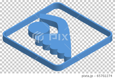 一個人游泳的藍色等距插圖 65702274