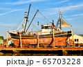 Fishing boat in a shipyard in Buesum on the North Sea in Germany 65703228