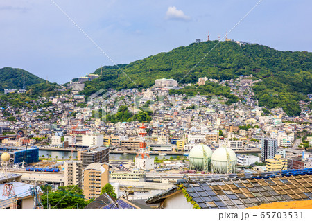 立山地区から長崎の街並み　【長崎市】 65703531