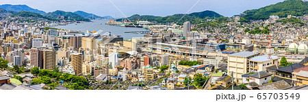 立山地区から長崎の街並み パノラマ 【長崎市】 立山地区から長崎の街並み パノラマ 【長崎市】 65703549