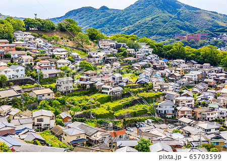 立山地区から長崎の街並み　【長崎市】 65703599