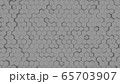 Grey Hexagonal cell texture. Honeycomb on neutral 65703907