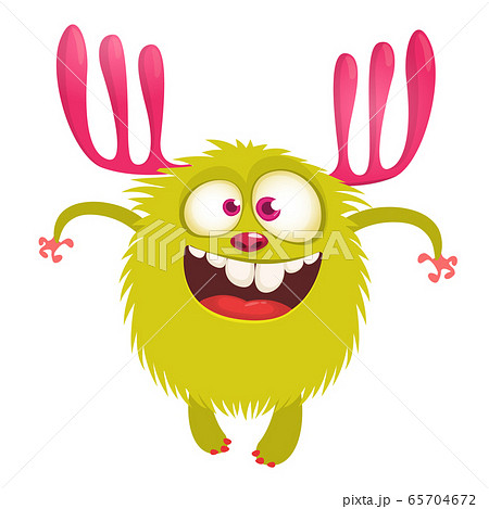Funny cartoon monster. Vector Halloween monster design 65704672