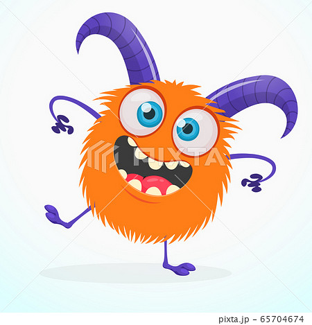 Funny cartoon monster. Vector Halloween monster design 65704674