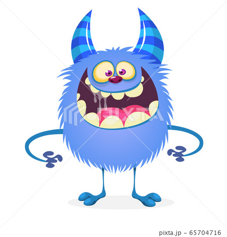 Funny cartoon monster. Vector Halloween monster design 65704716