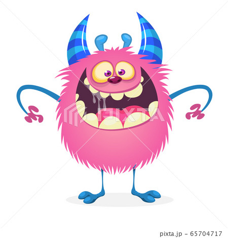 Funny cartoon monster. Vector Halloween monster design 65704717